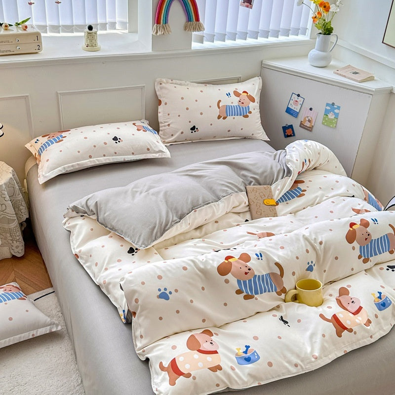 Household Pure Cotton Fashion Minimalist Bed Sheets