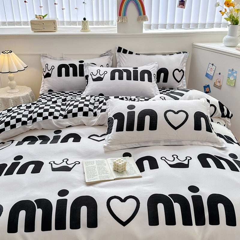 Household Pure Cotton Fashion Minimalist Bed Sheets